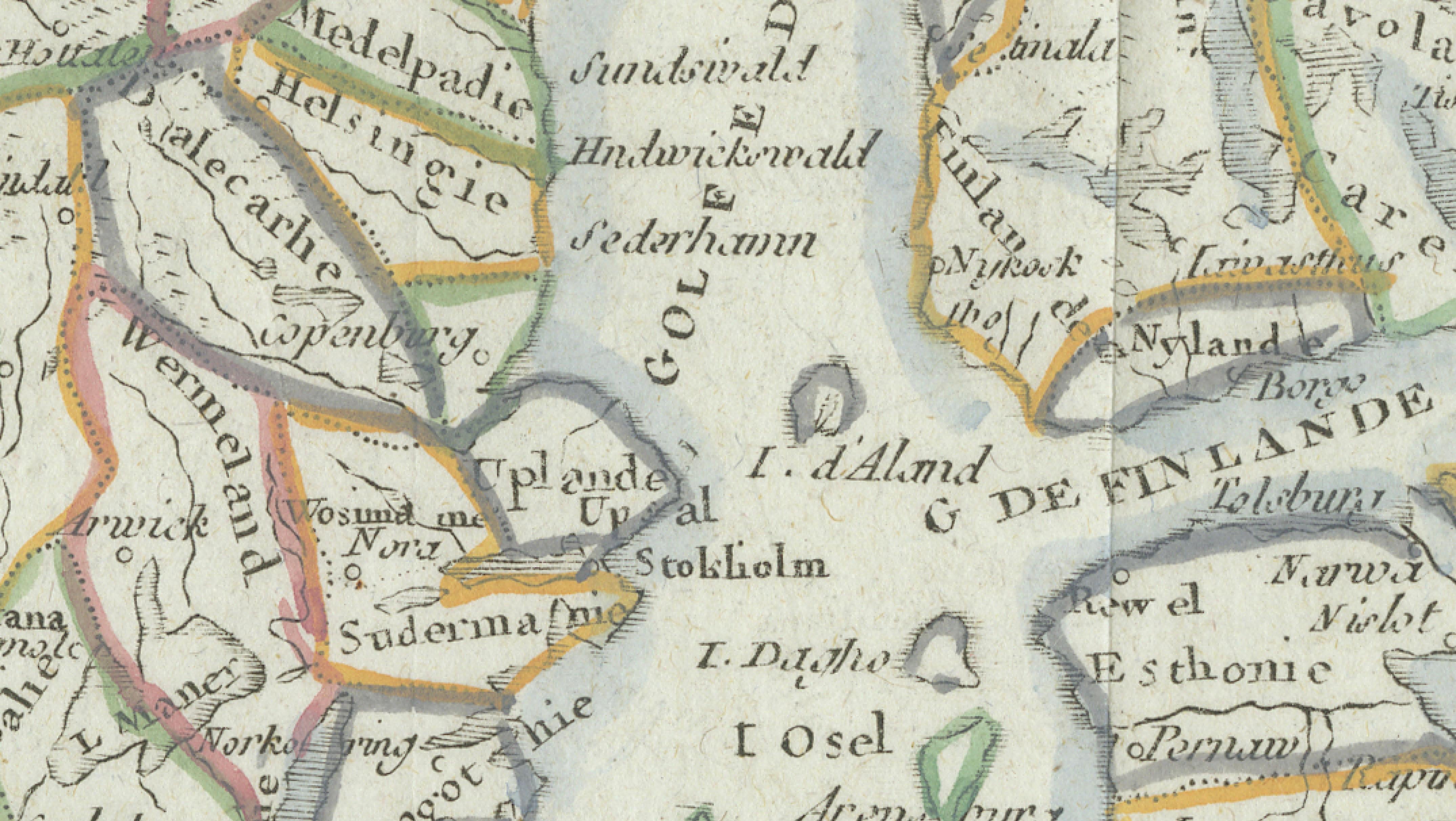 Antique Map Sweden & Norway, Scandinavia, Robert de Vaugondy, 1750