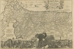 Antique Map Travel Children of Israel by Keur, 1748