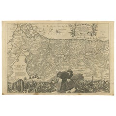 Carte ancienne de voyage Enfants d'Israël par Keur, 1748