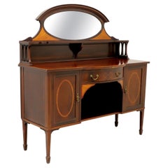 Antique MAPLE & CO Hepplewhite Inlaid Mahogany & Satinwood Sideboard