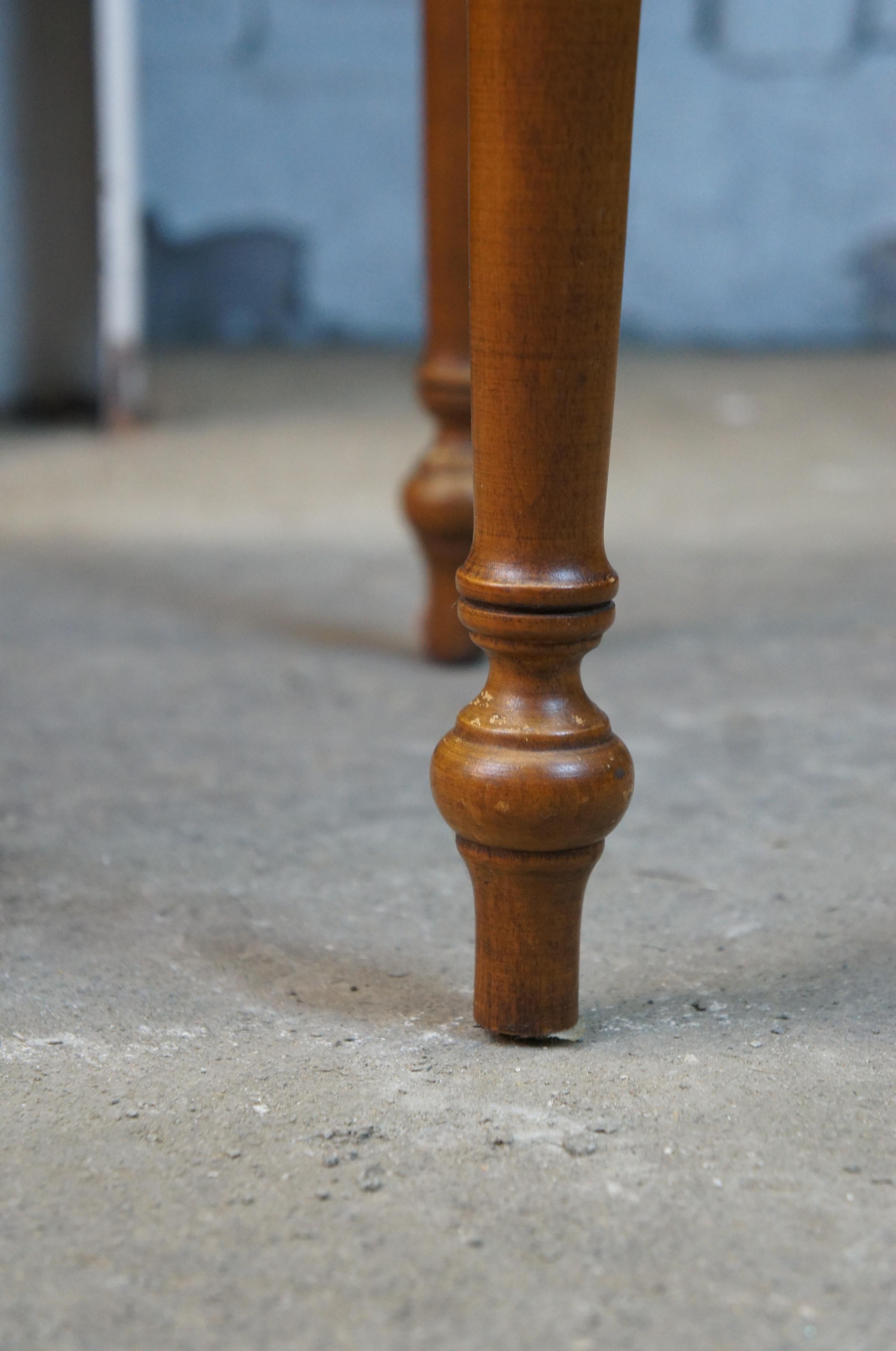 20th Century Antique Maple Conant Ball New England Drop Leaf Pedestal Table Plant Stand