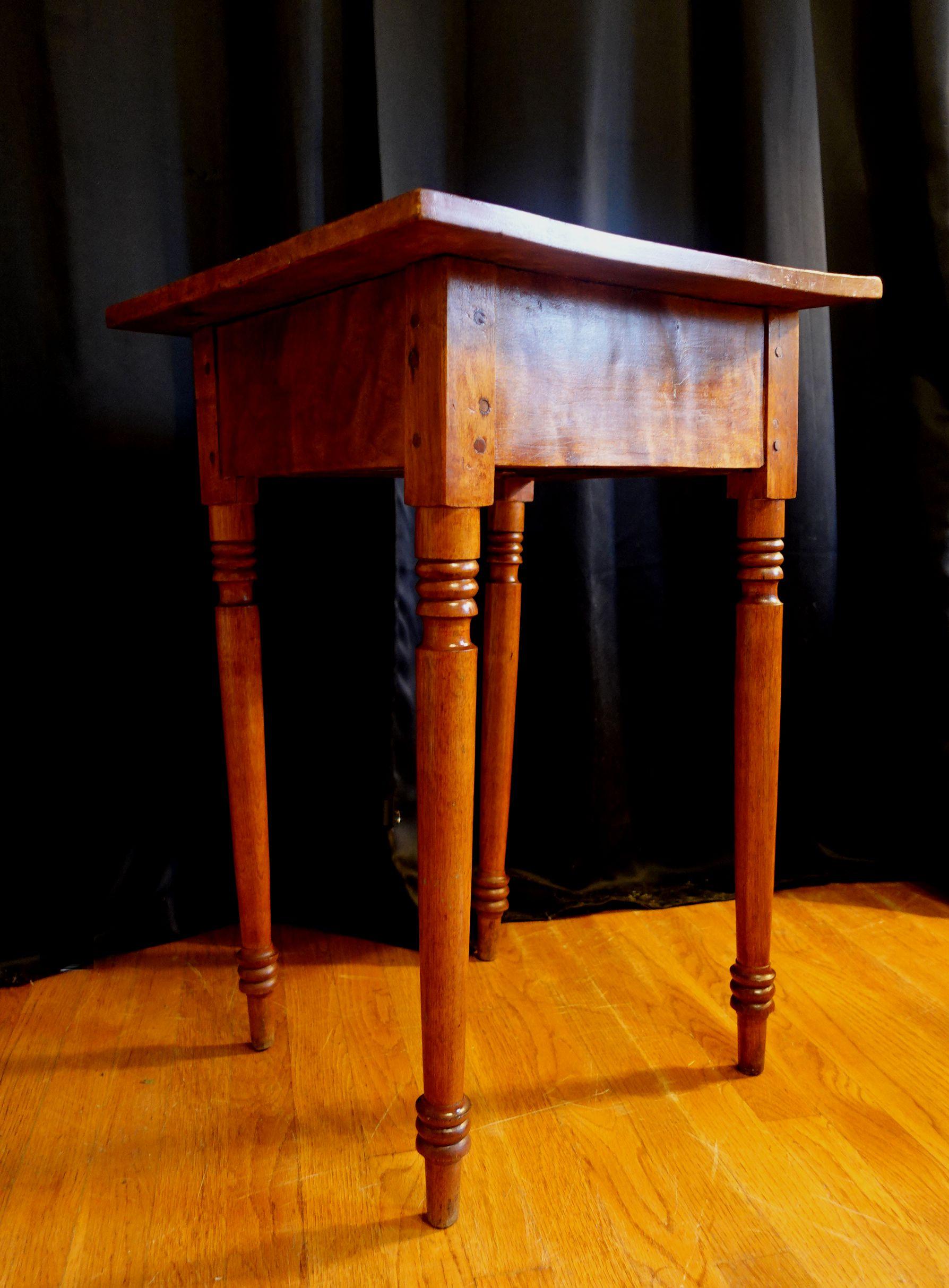 Wood Antique Maple One-Drawer Stand with Bird's-Eye Maple Drawer Front- SIngle Item For Sale