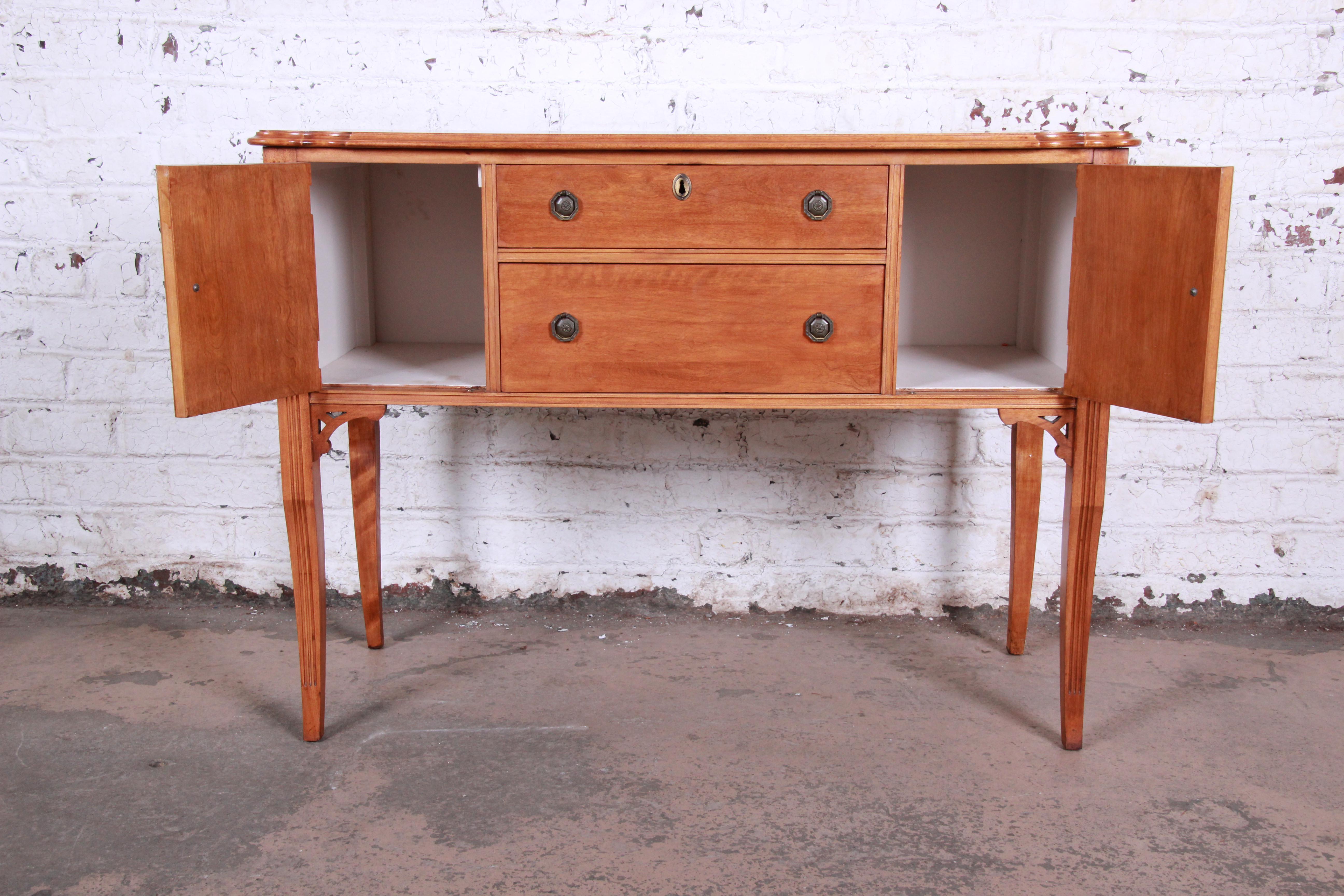 Federal Antique Maple Sideboard Buffet by Frank & Son of Chicago