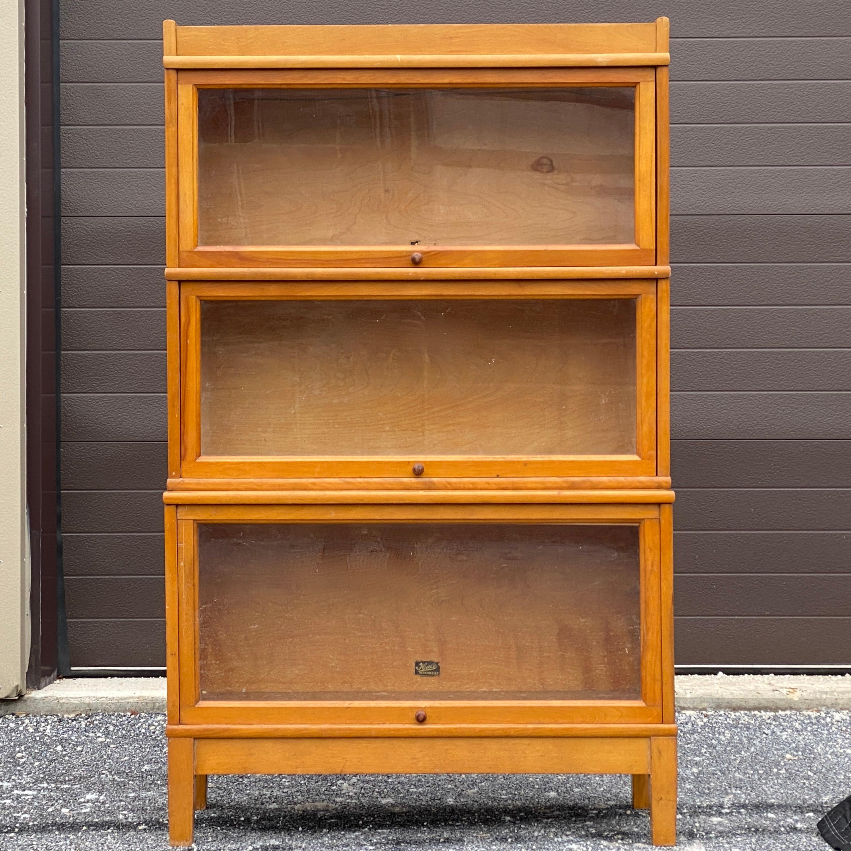 vintage barrister bookcase with glass doors