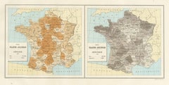 Antique Maps of France, Sheep and Pig Stock, Vienna Exposition, 1873