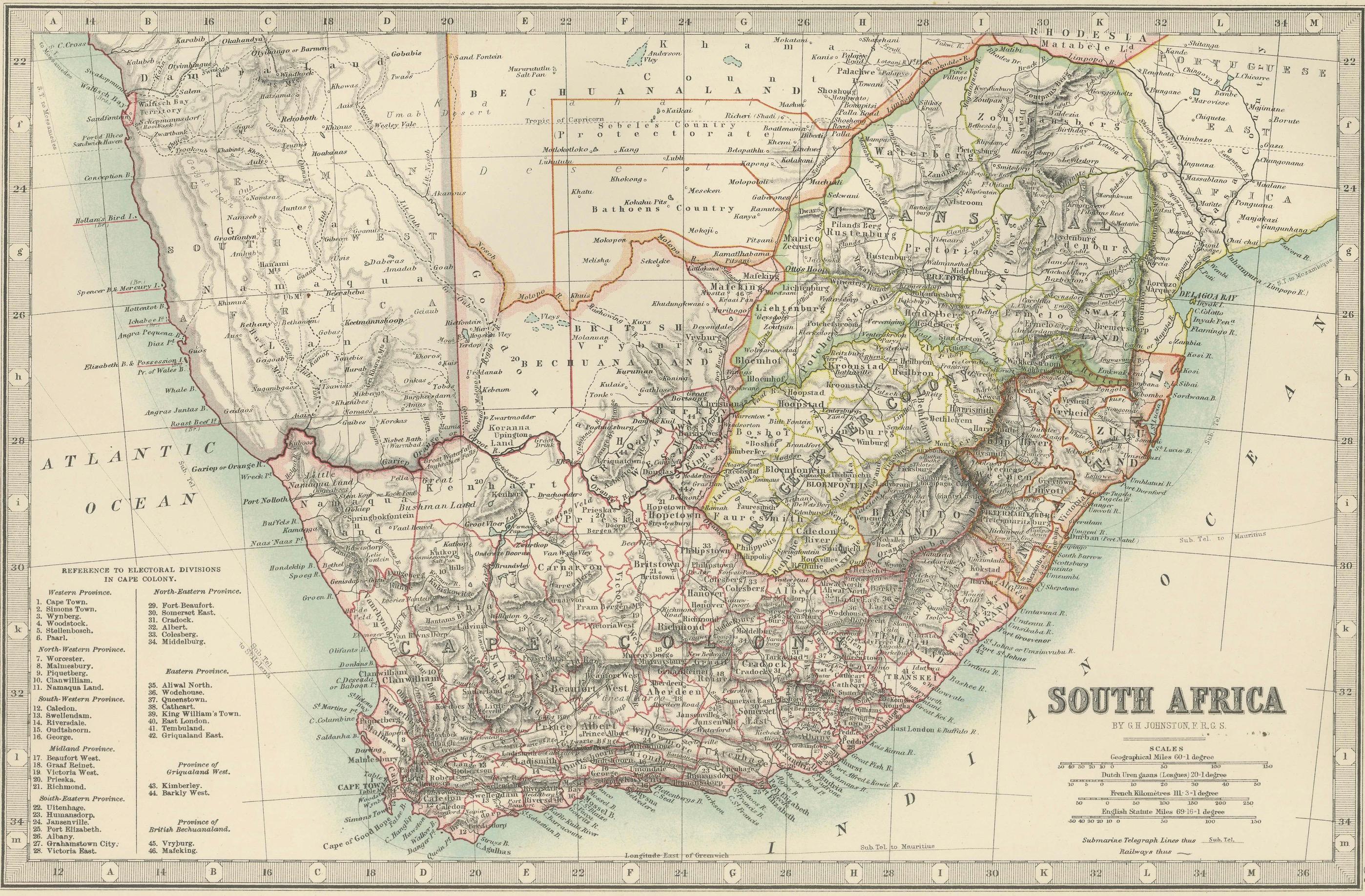 Mapas antiguos de África del Noroeste y del Sur, 1903, Fronteras coloniales y terreno en venta 4