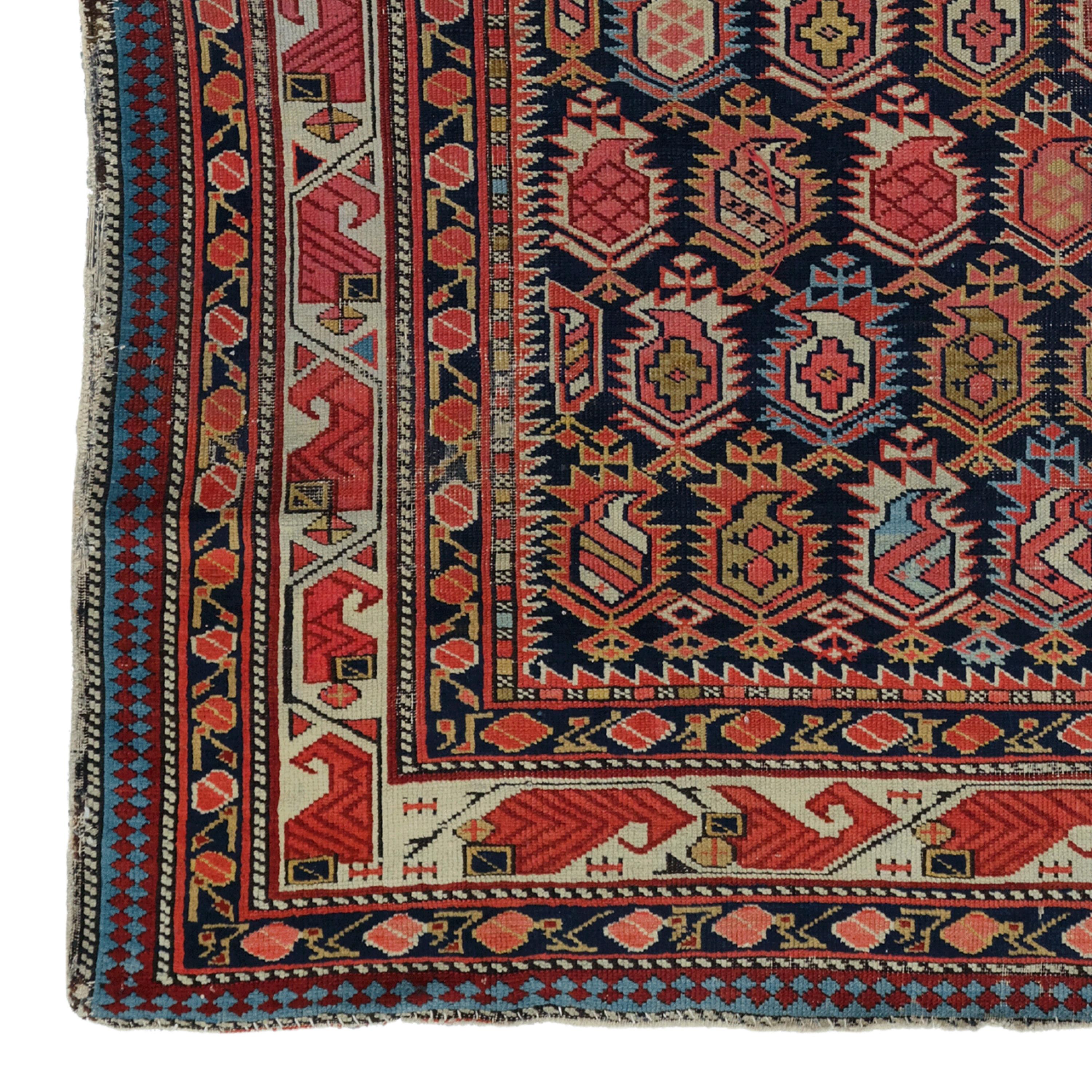 Antique Marasali Rug  Antique Rugs
19th Century Caucasian Marasali Rug
Size: 130x148 cm  4,26x4,85 Ft

This elegant 19th-century Caucasian Marasali rug offers a perfect combination of history and art. With its rich color palette and intricate