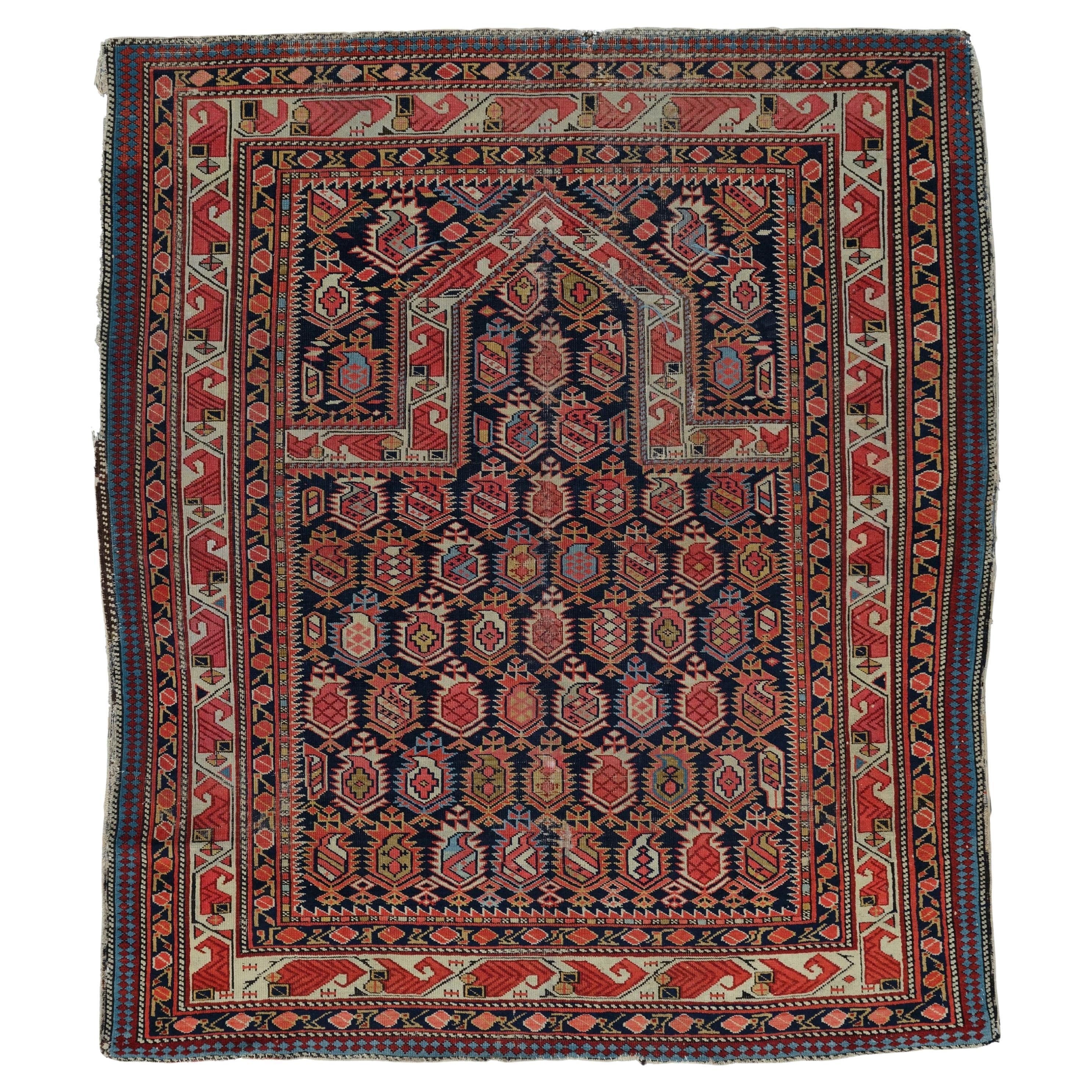 Tapis Marasali caucasien du 19ème siècle, tapis ancien