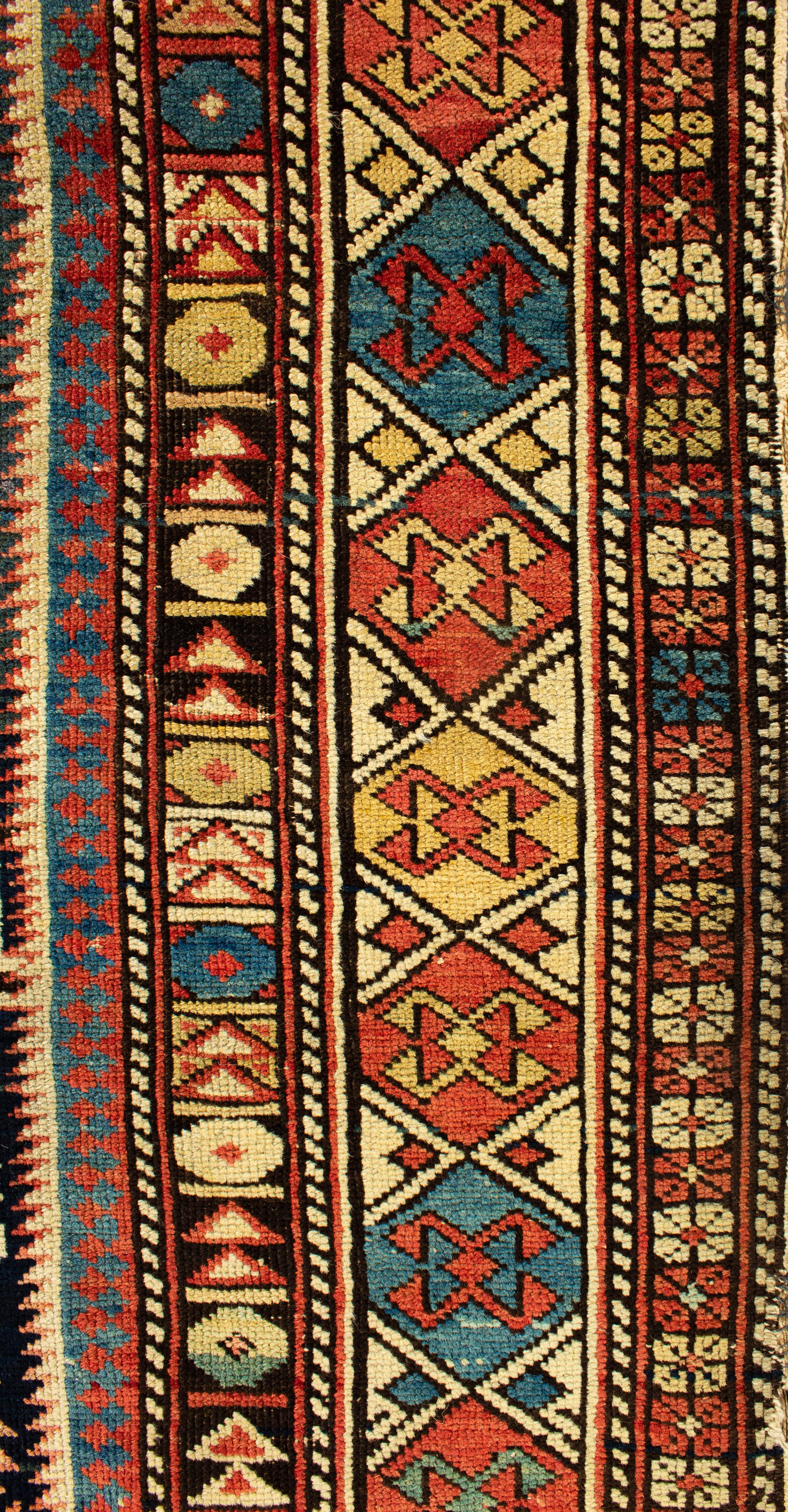 Caucasian Antique Marasali Shirvan Prayer Rug, circa 1880 4'2 x 5'2 For Sale