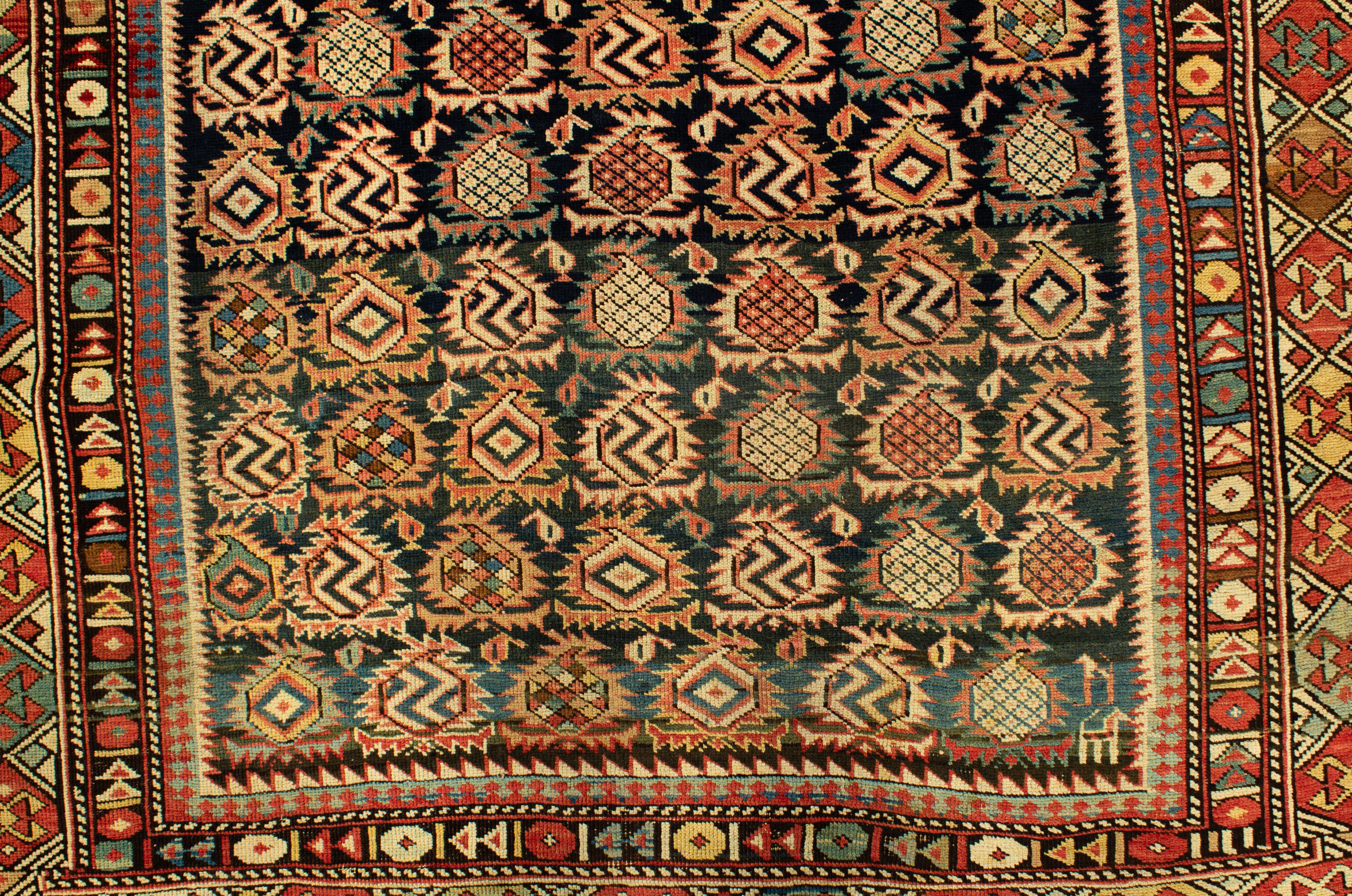 Hand-Woven Antique Marasali Shirvan Prayer Rug, circa 1880 4'2 x 5'2 For Sale