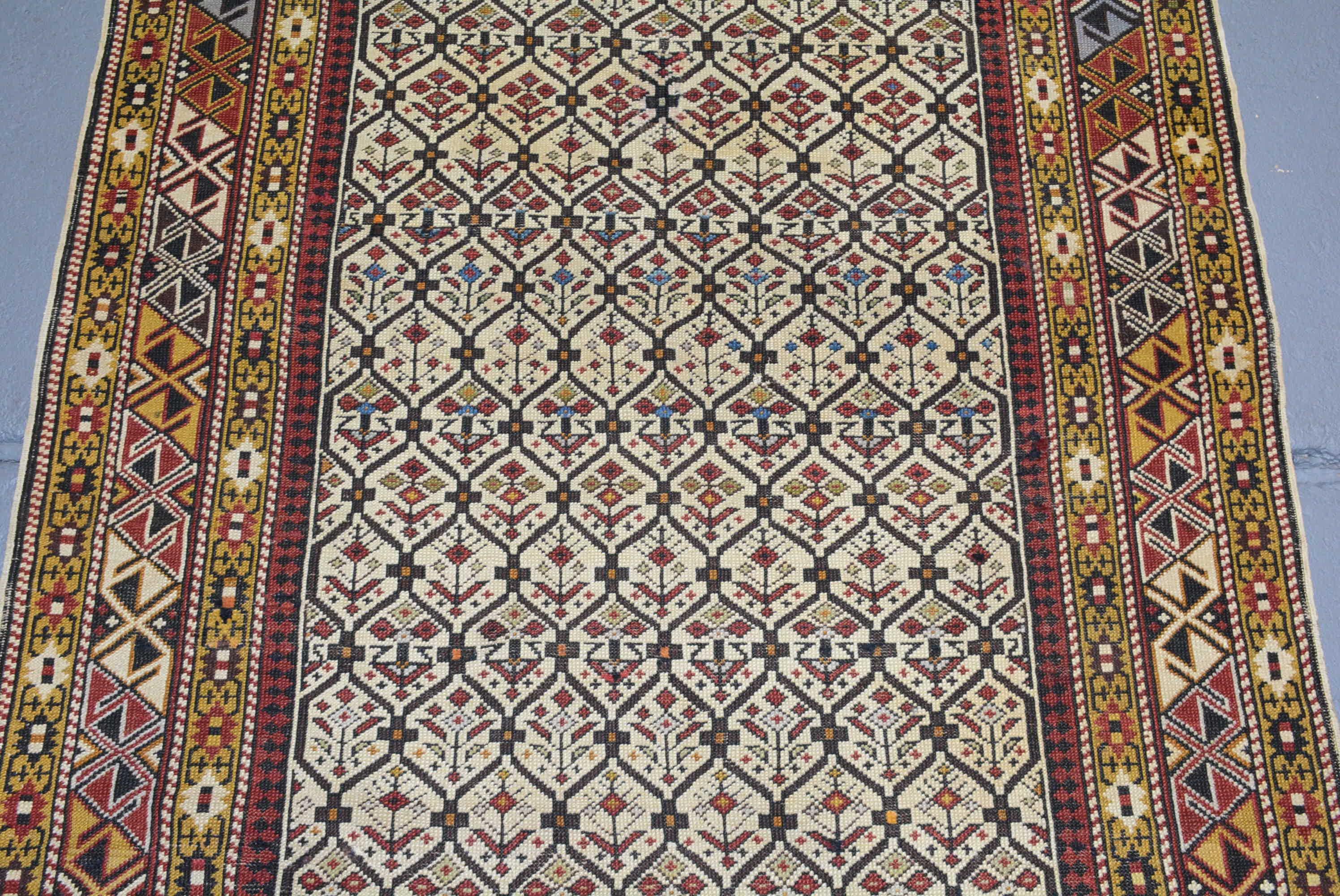 Tribal Antique Marasali Shirvan Prayer Rug For Sale