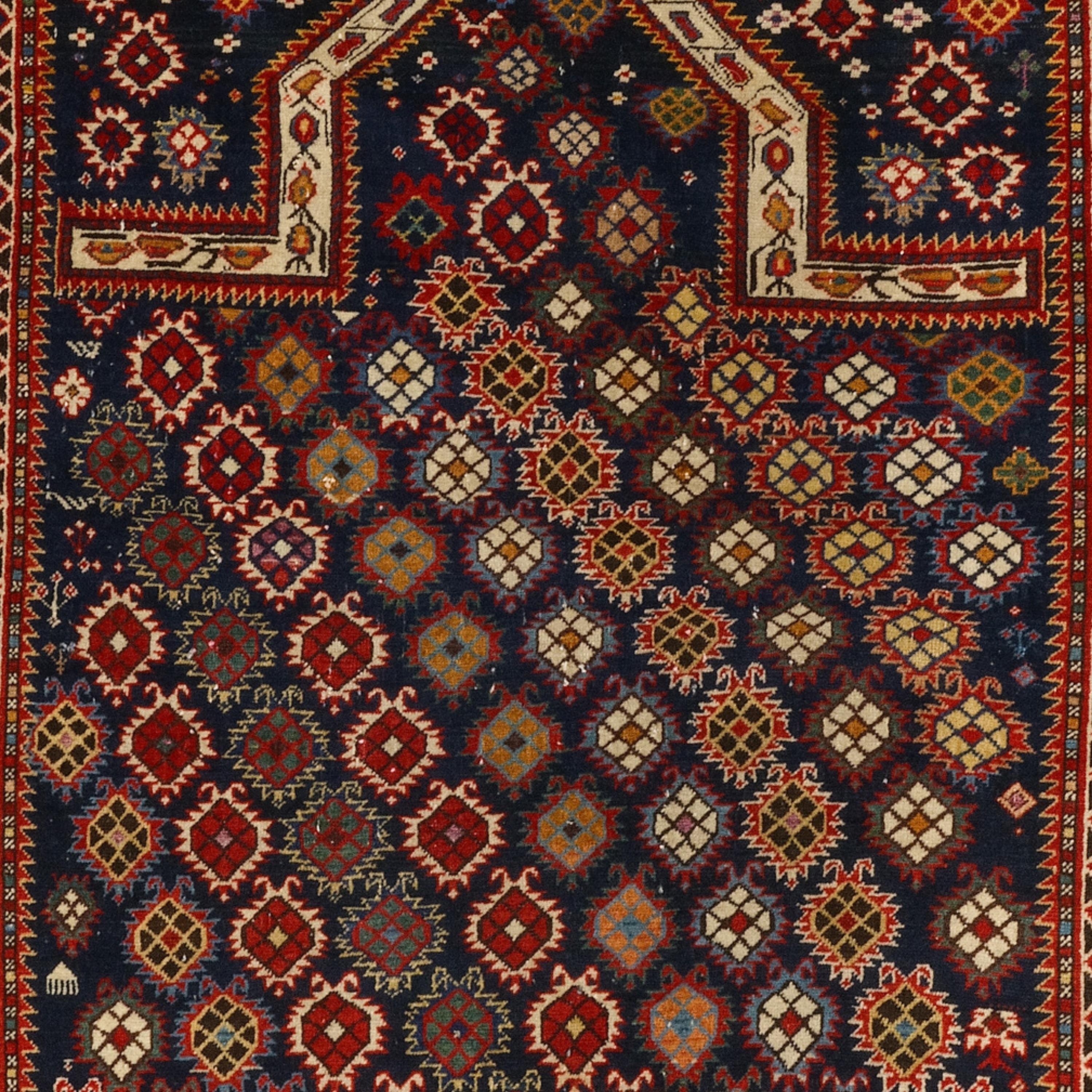 Caucasian Antique Marashali Prayer Rug - Late 19th Century Prayer Marasali Rug For Sale