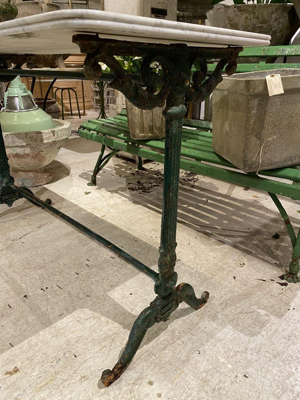 Antique Marble and Iron Table-France In Good Condition In Copenhagen K, DK
