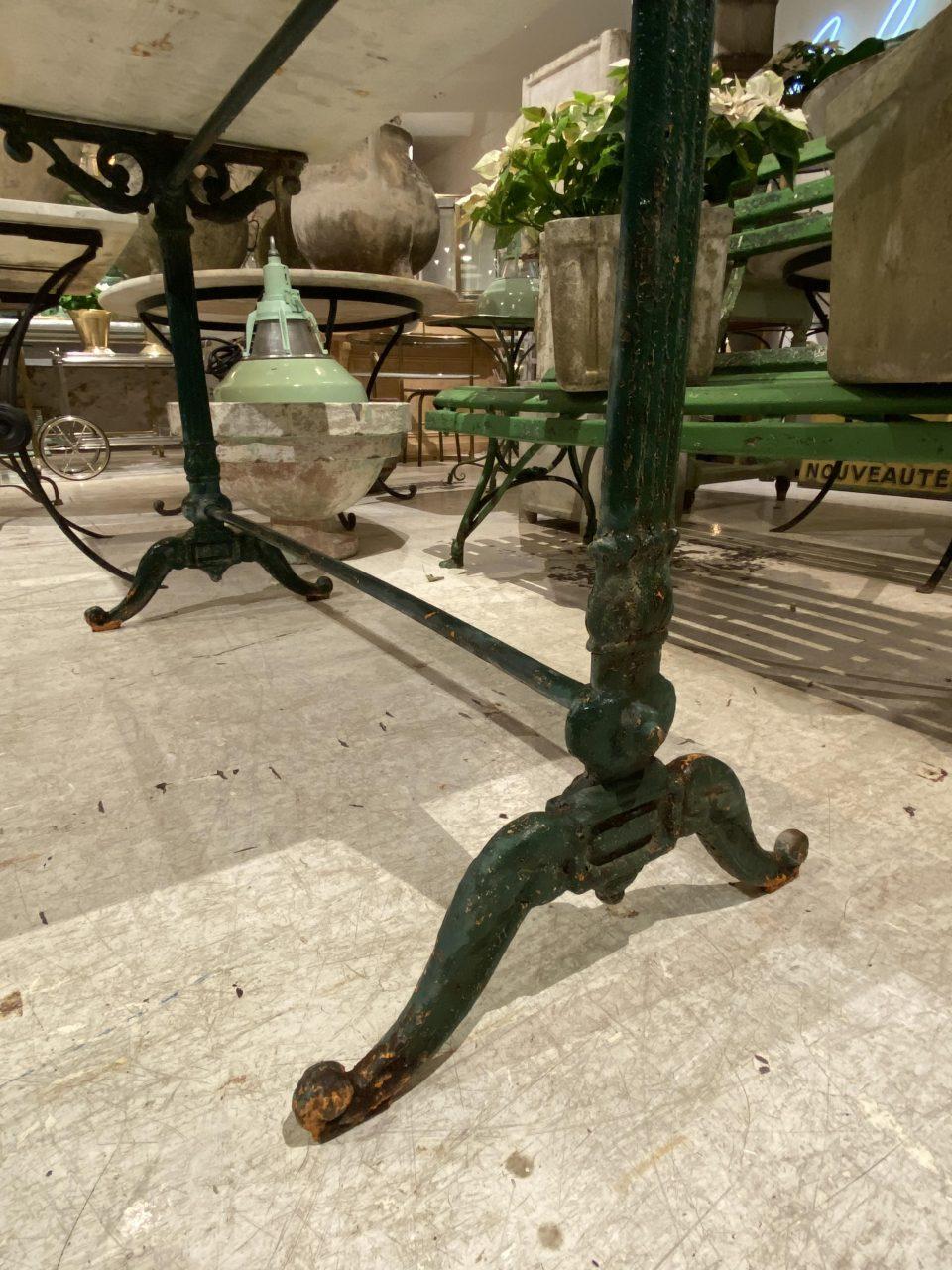 20th Century Antique Marble and Iron Table-France