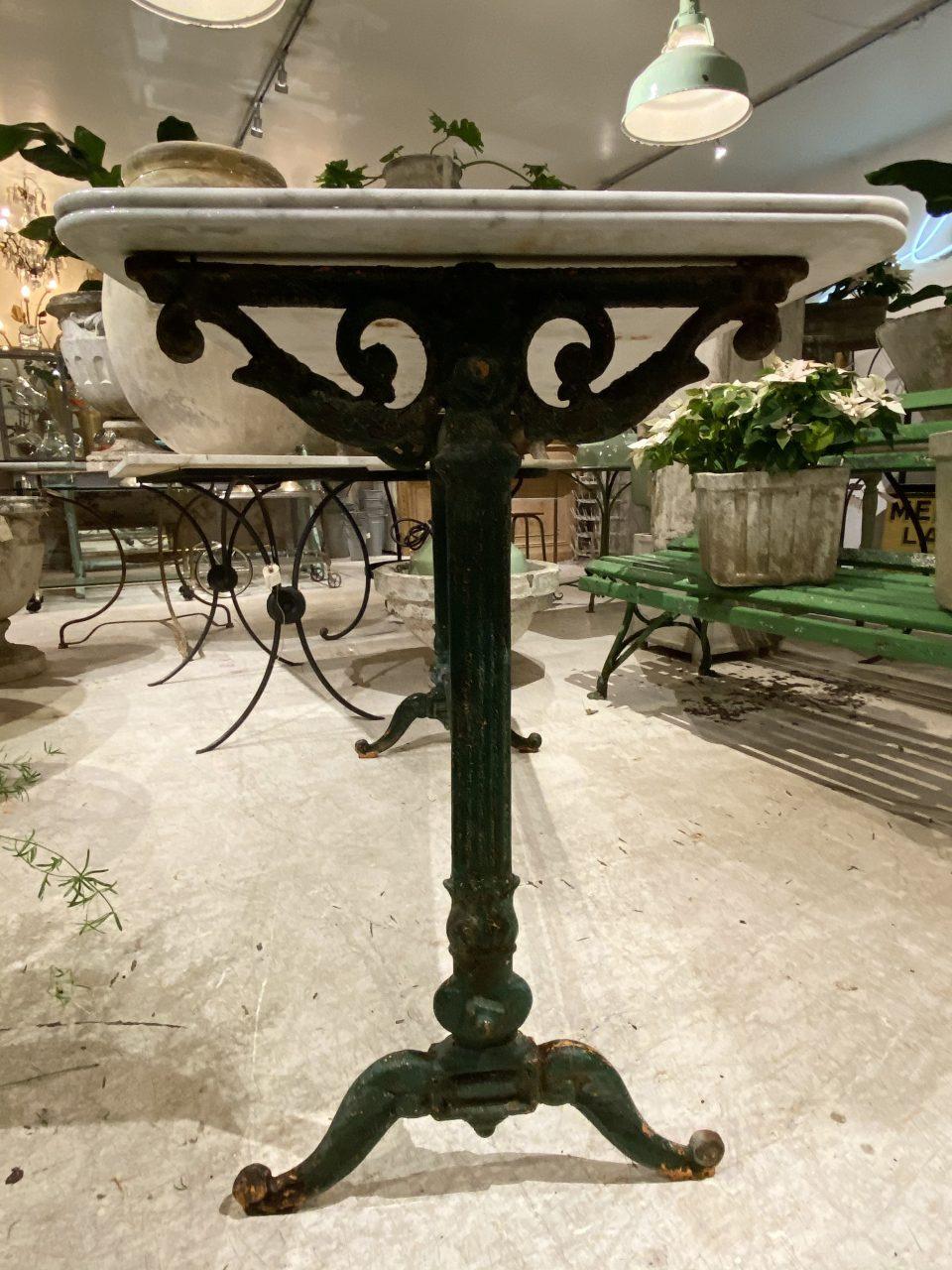 Antique Marble and Iron Table-France 2