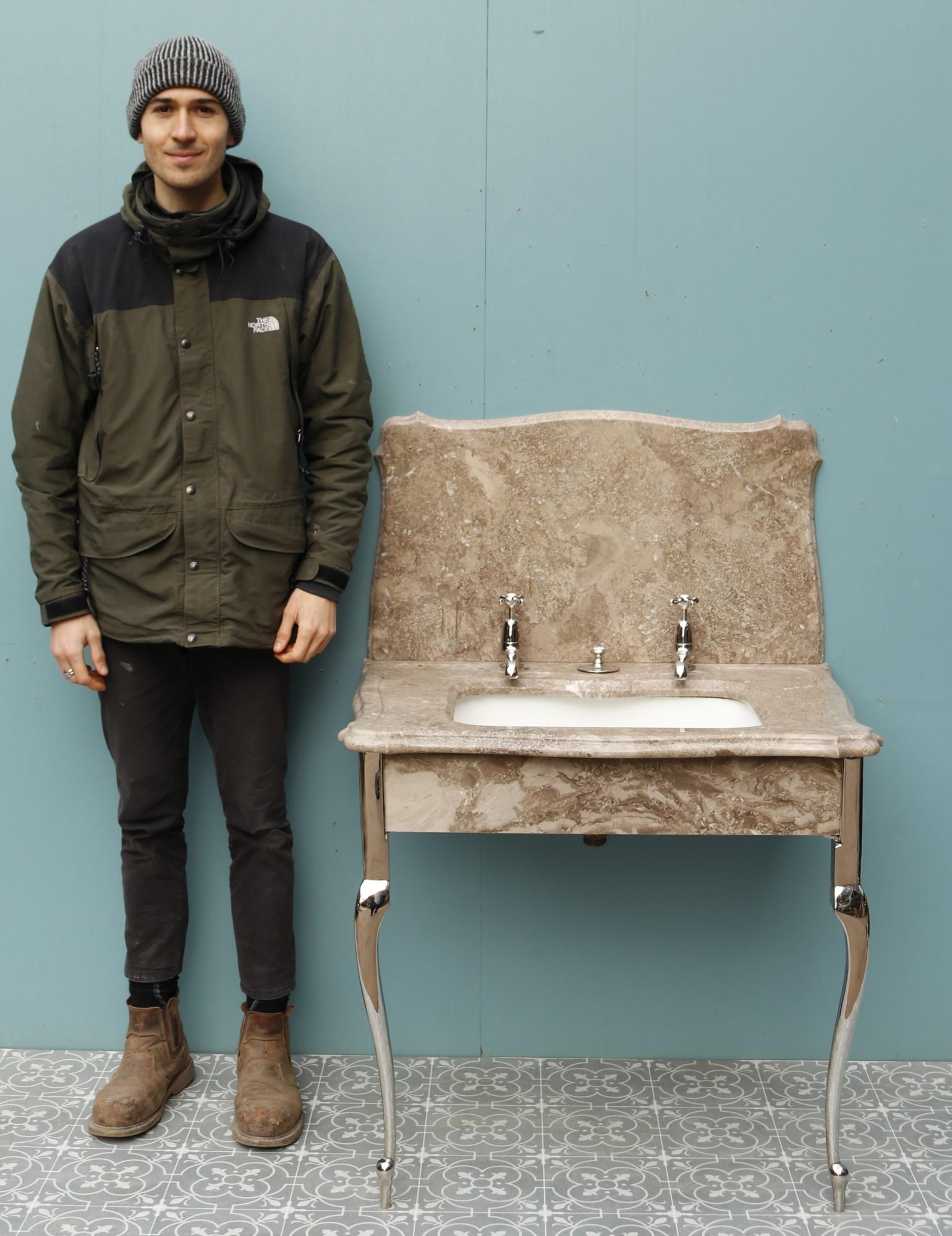 reclaimed marble sink