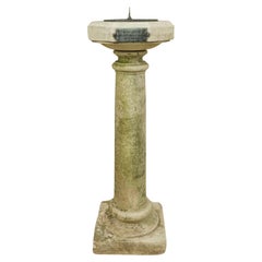 Antique Marble & Bronze Memorial Sundial