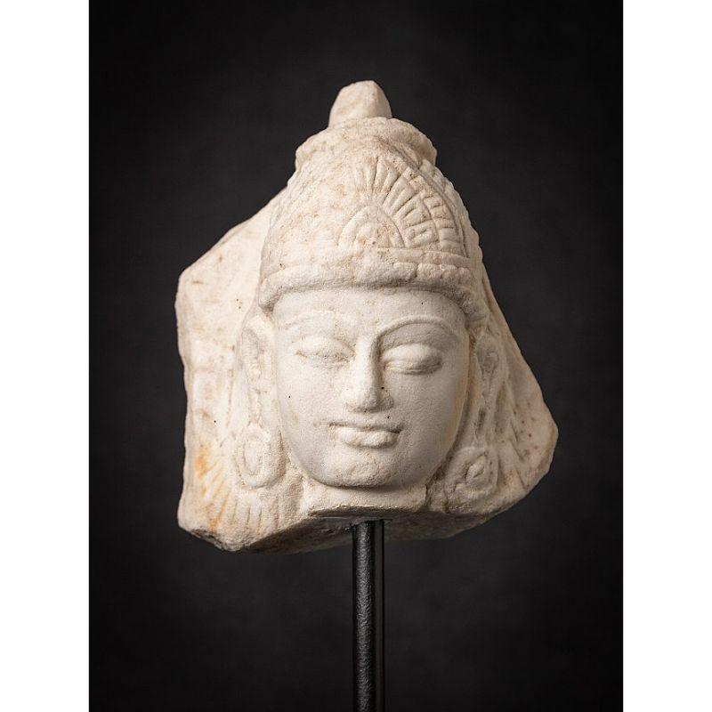 Antique Marble Buddha Head from India 4