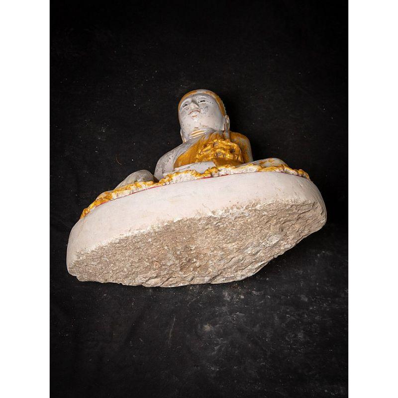 Antique Marble Buddha Statue from Burma For Sale 15