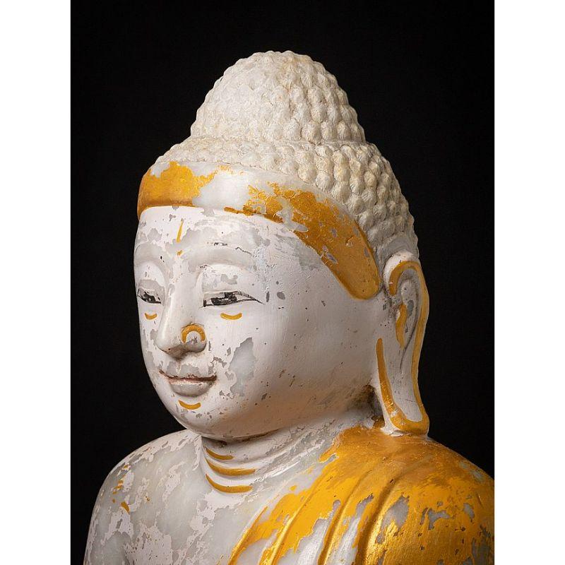 Antique Marble Buddha Statue from Burma For Sale 1