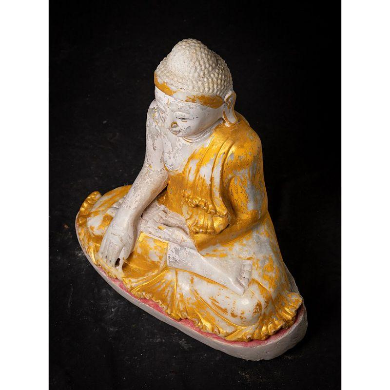 Antique Marble Buddha Statue from Burma For Sale 2