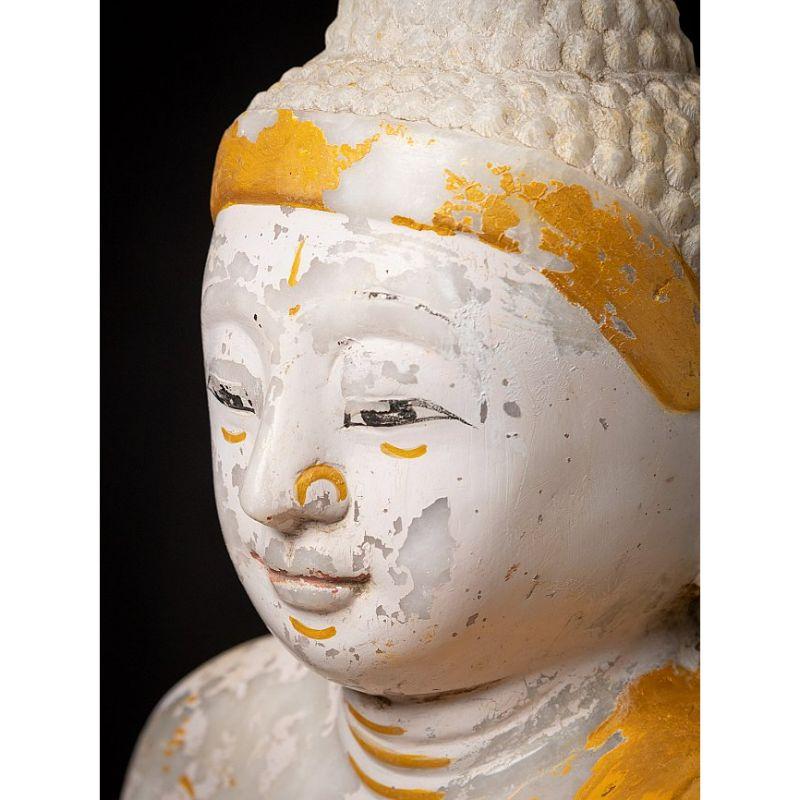 Antique Marble Buddha Statue from Burma For Sale 4