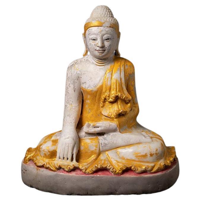 Antique Marble Buddha Statue from Burma For Sale