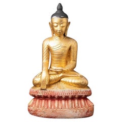 Antike Buddha-Statue aus Marmor aus Burma