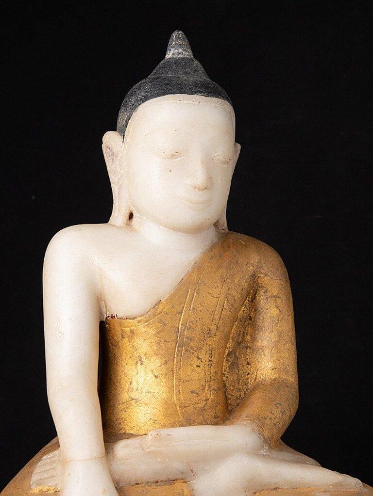 Antique Marble Burma Buddha from Burma For Sale 6