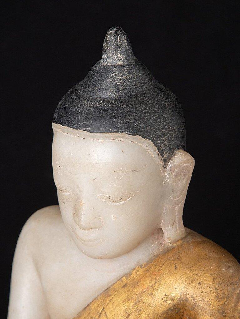 Antique Marble Burma Buddha from Burma For Sale 9