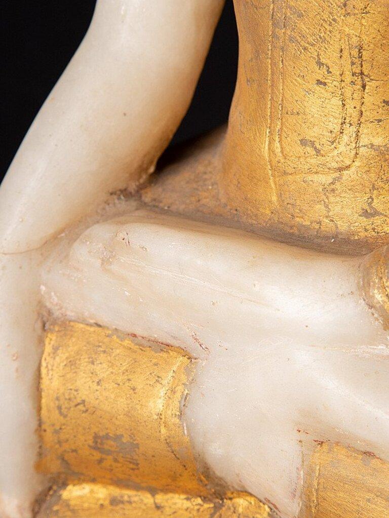 Antiker Burma-Buddha aus Marmor aus Burma im Angebot 12