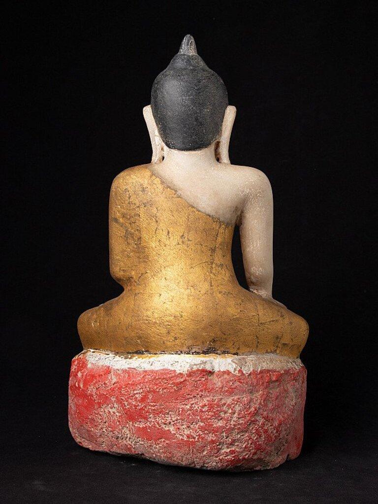 Antique Marble Burma Buddha from Burma For Sale 3