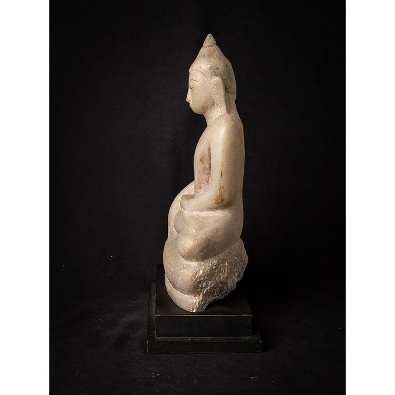 Antique Marble Burmese Buddha Statue from Burma For Sale 14