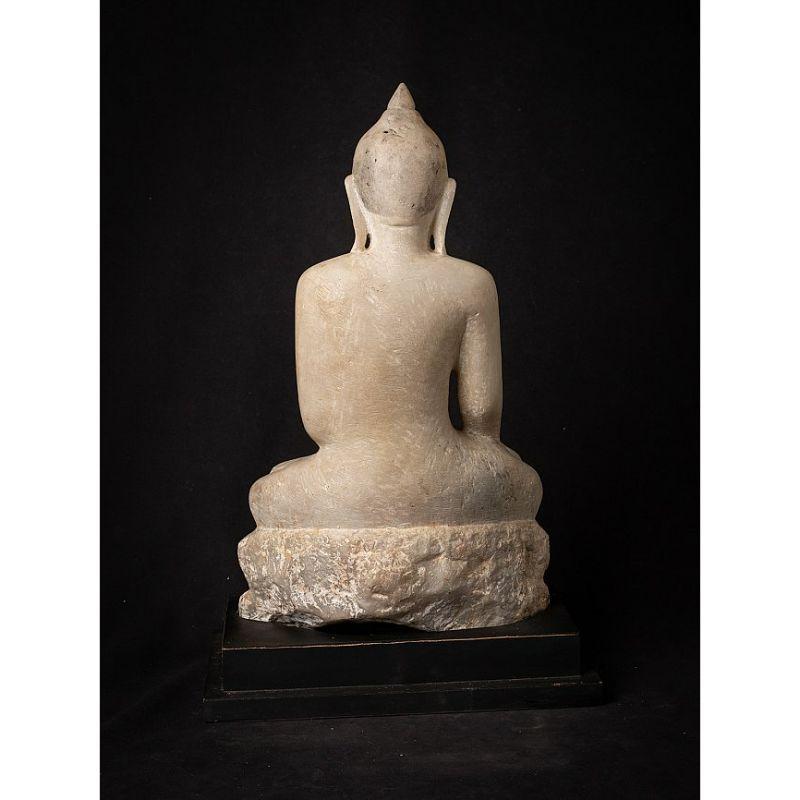 Antique Marble Burmese Buddha Statue from Burma For Sale 15