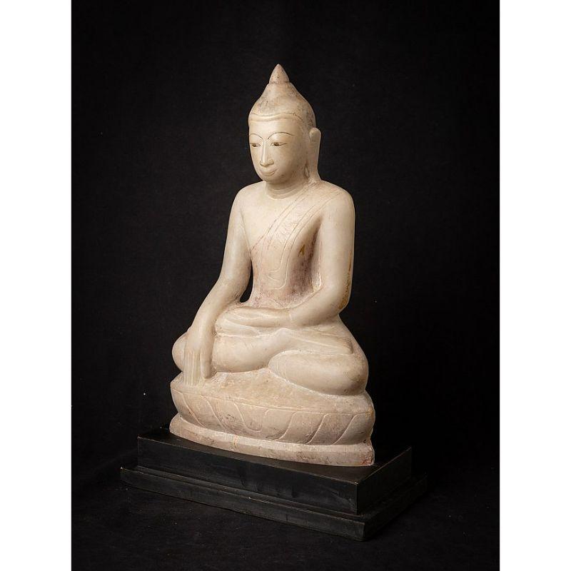 18th Century and Earlier Antique Marble Burmese Buddha Statue from Burma For Sale