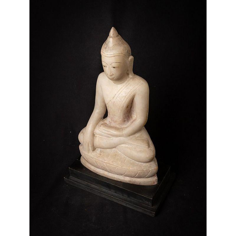 Antique Marble Burmese Buddha Statue from Burma For Sale 3