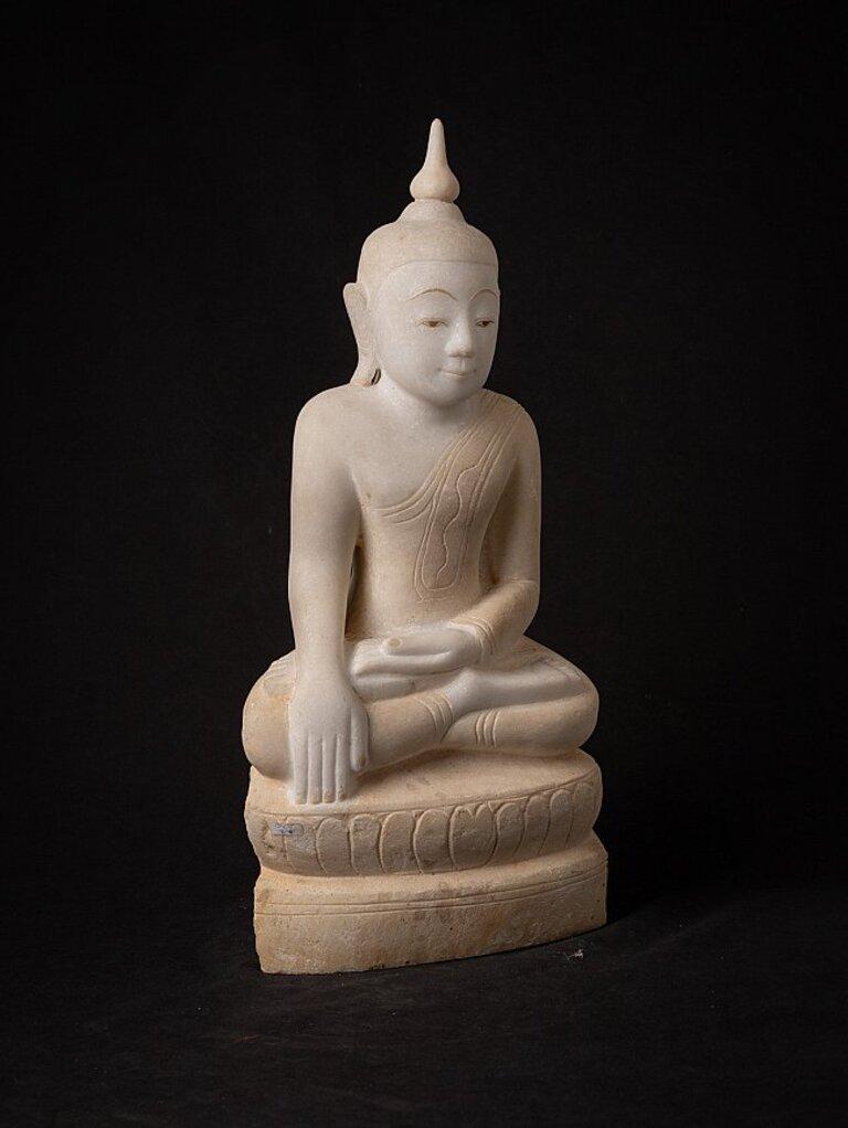 Estatua antigua de Buda birmano de mármol de Birmania  Budas originales en venta 4