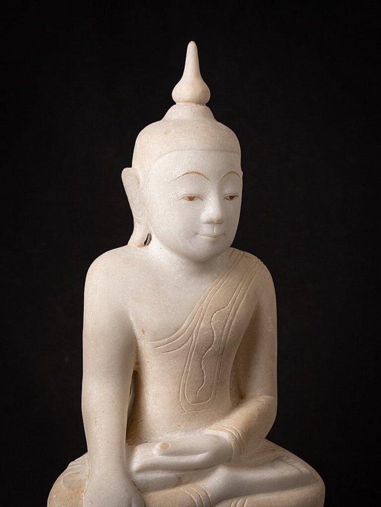 Antique Marble Burmese Buddha Statue from Burma  Original Buddhas For Sale 4