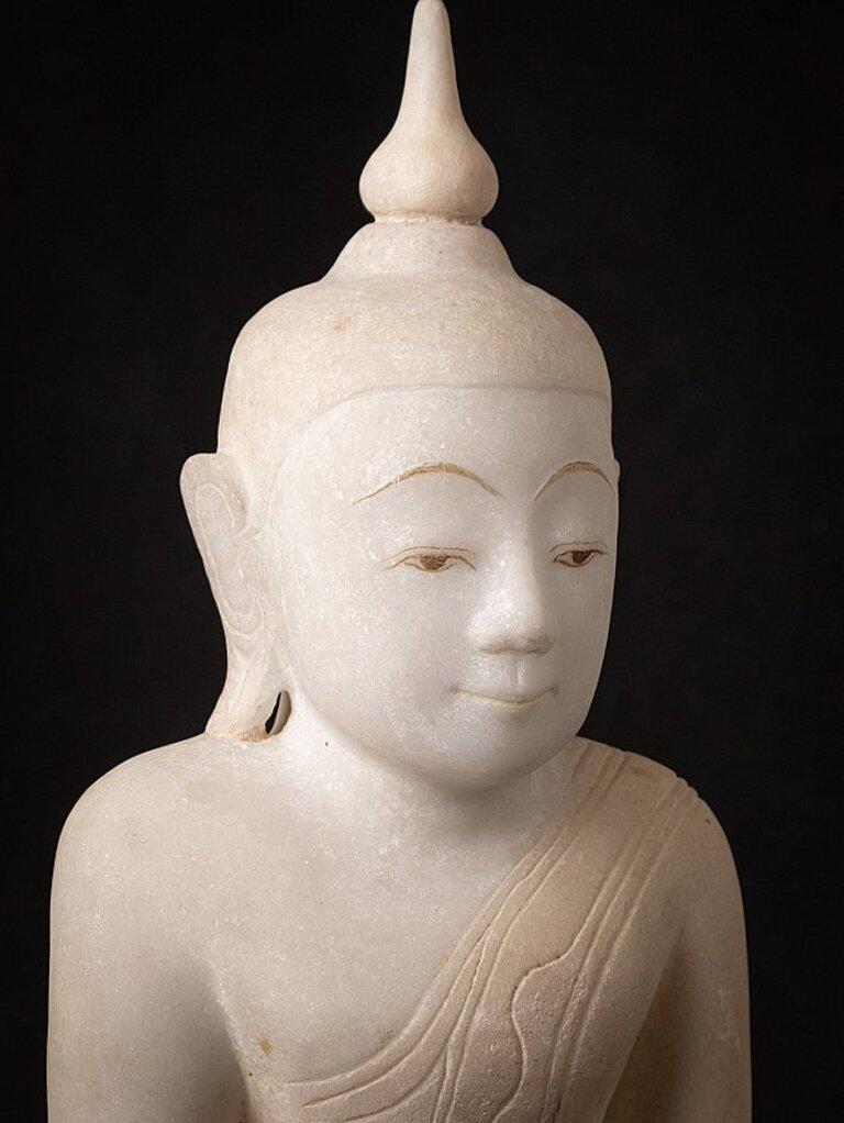 Antique Marble Burmese Buddha Statue from Burma  Original Buddhas For Sale 5