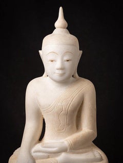 Antique Marble Burmese Buddha Statue from Burma  Original Buddhas