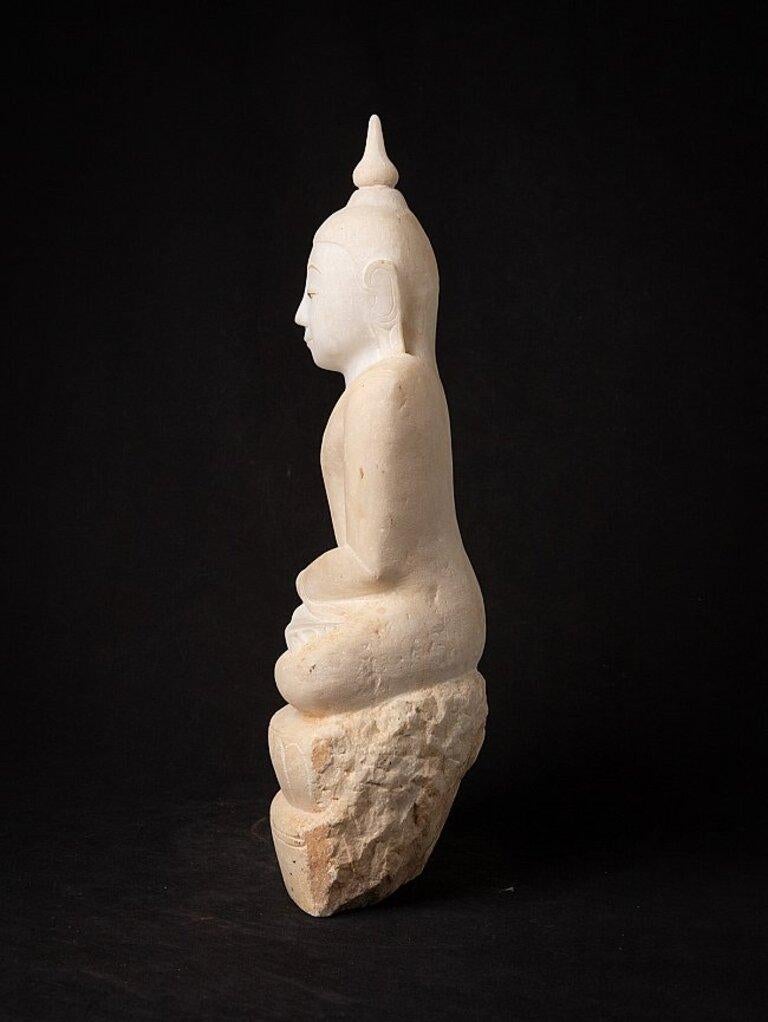 19th Century Antique Marble Burmese Buddha Statue from Burma  Original Buddhas For Sale