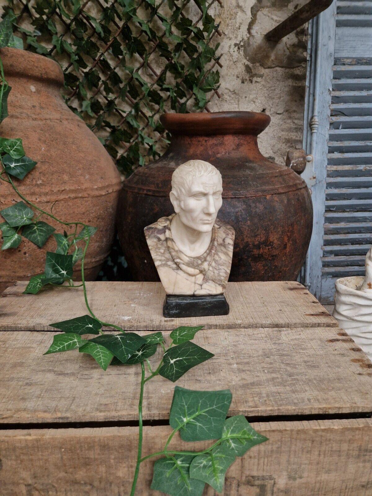 Antique Marble Bust French Sculpture of Julius Caesar 4