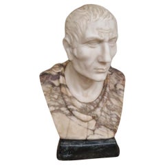 Antique Marble Bust French Sculpture of Julius Caesar