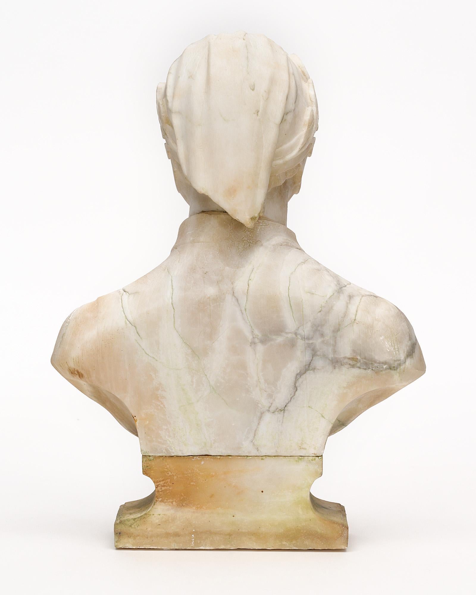 Antique Marble Bust of Dante For Sale 2