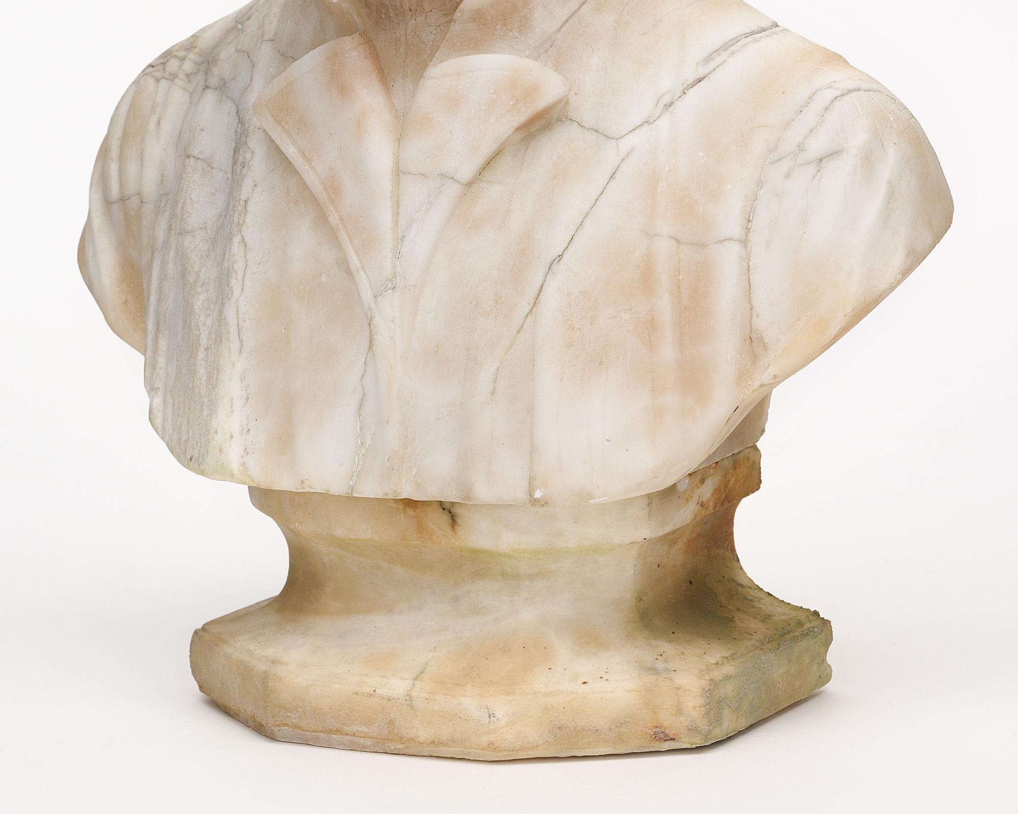 Antike Marmorbüste der Dante aus Marmor im Angebot 3