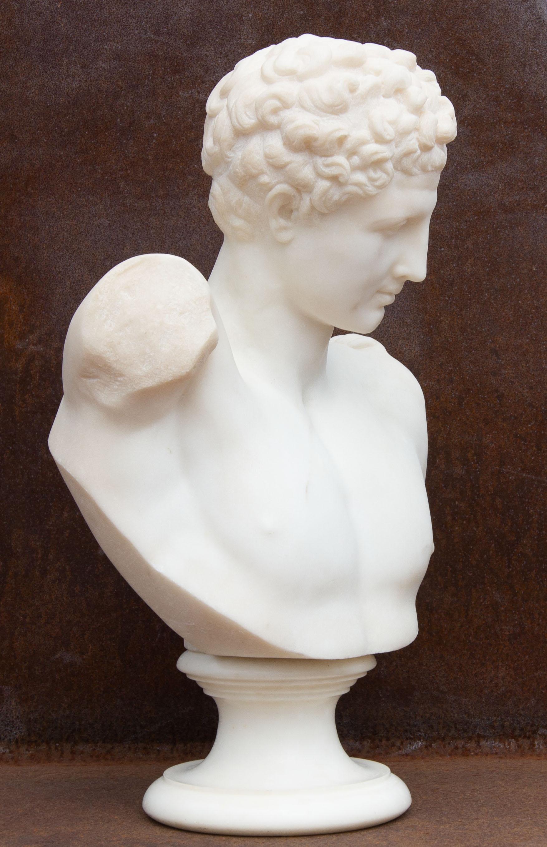 Antique Marble Bust of Hermes 'Mercury' 3
