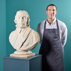 Antique Marble Bust of Oliver Cromwell