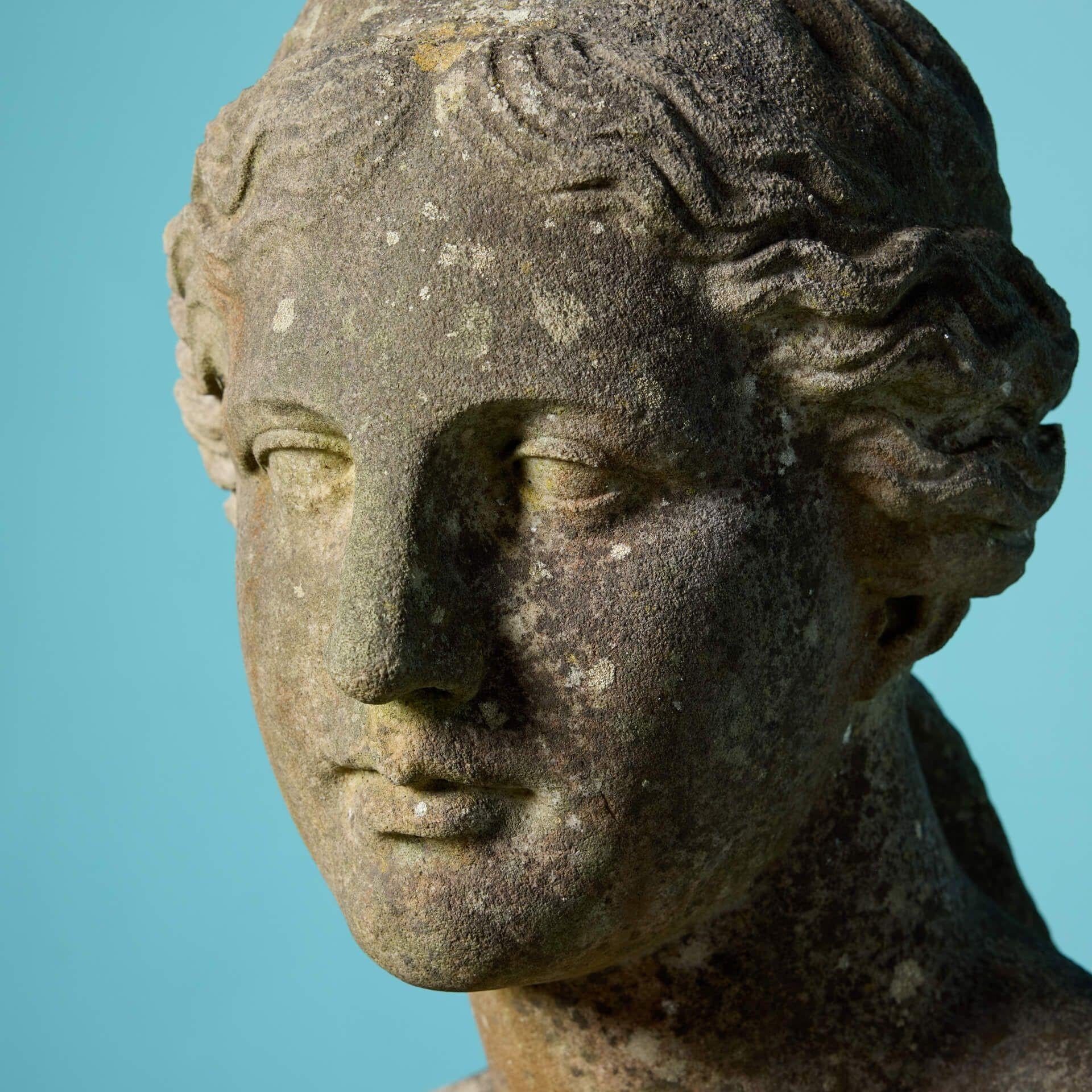 Italian Antique Marble Bust of Venus For Sale