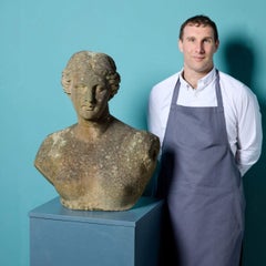 Busto antiguo de mármol de Venus