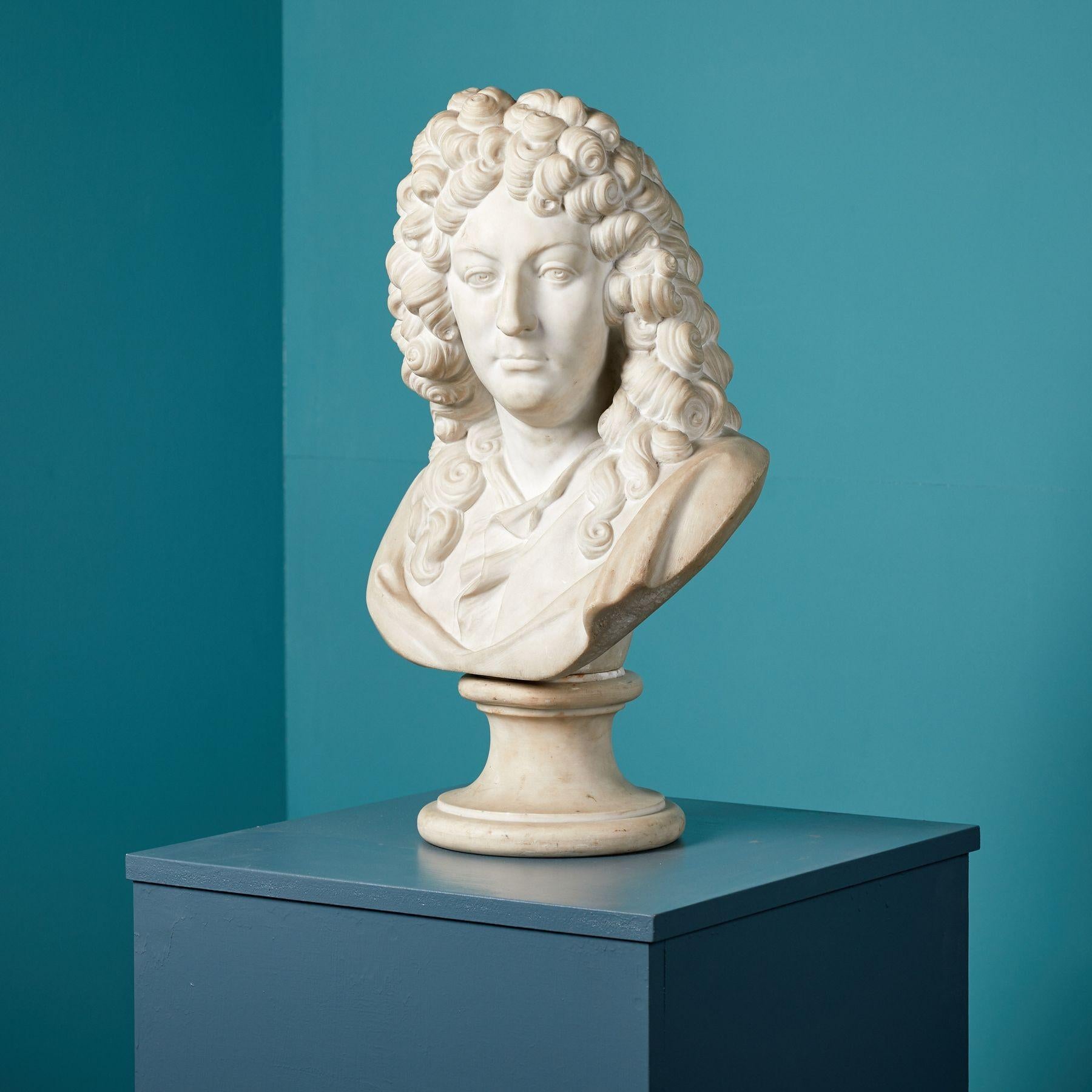 19th Century Antique Marble Bust Signed Houdon For Sale